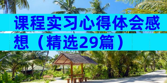 课程实习心得体会感想（精选29篇）