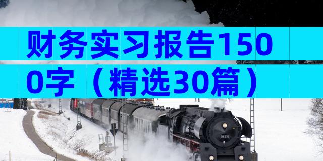 财务实习报告1500字（精选30篇）