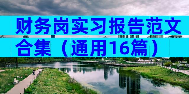 财务岗实习报告范文合集（通用16篇）