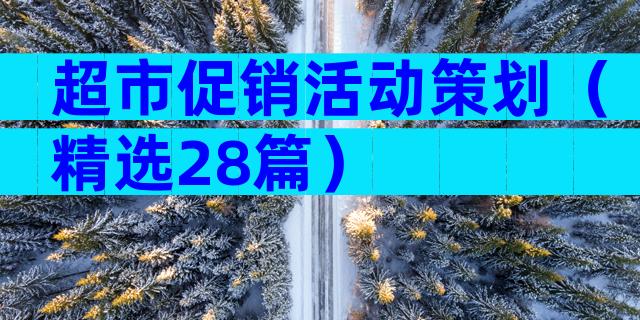 超市促销活动策划（精选28篇）