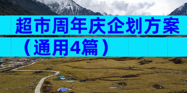 超市周年庆企划方案（通用4篇）