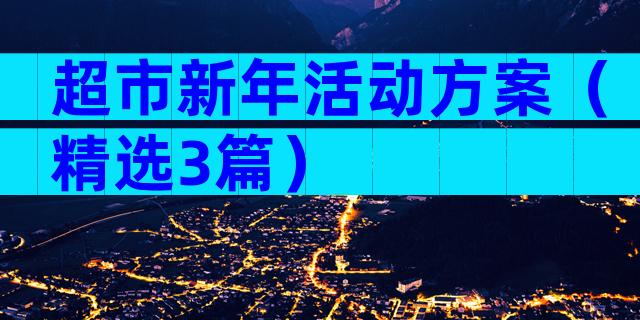 超市新年活动方案（精选3篇）