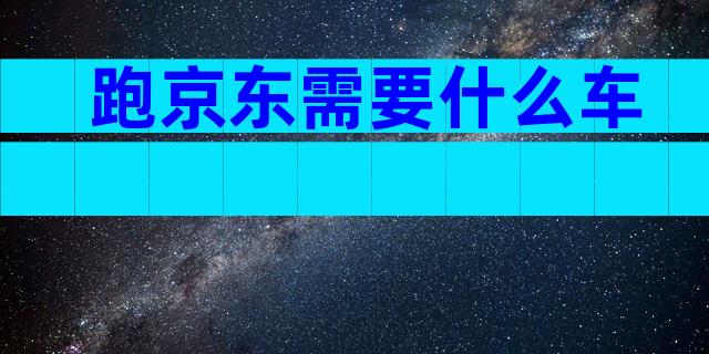 跑京东需要什么车