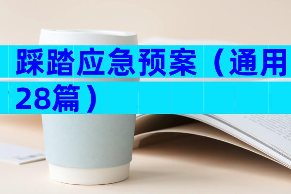 踩踏应急预案（通用28篇）