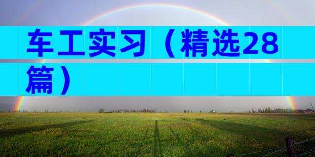 车工实习（精选28篇）