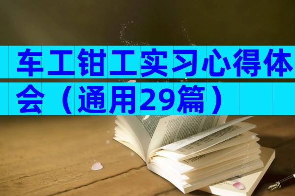 车工钳工实习心得体会（通用29篇）