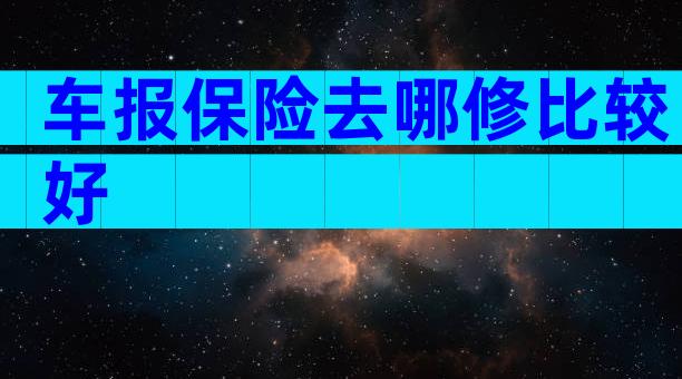车报保险去哪修比较好
