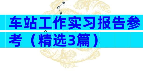 车站工作实习报告参考（精选3篇）
