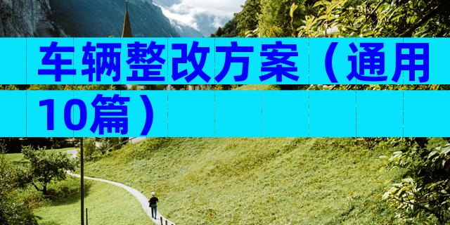 车辆整改方案（通用10篇）