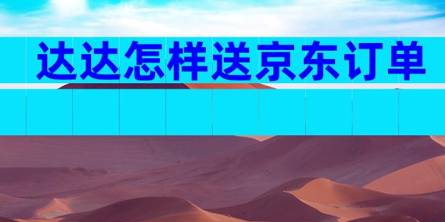 达达怎样送京东订单