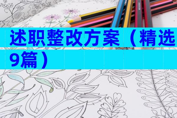 述职整改方案（精选9篇）