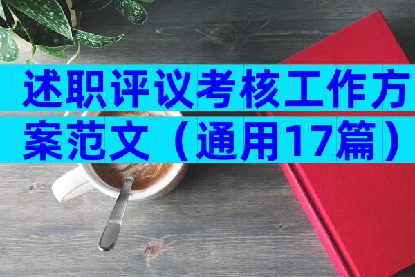 述职评议考核工作方案范文（通用17篇）