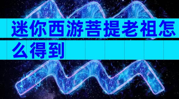 迷你西游菩提老祖怎么得到