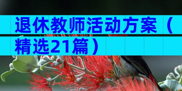 退休教师活动方案（精选21篇）