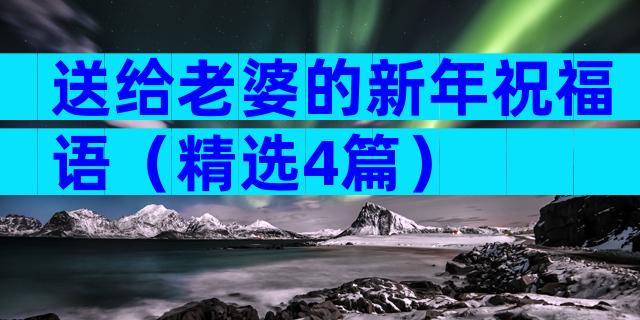 送给老婆的新年祝福语（精选4篇）