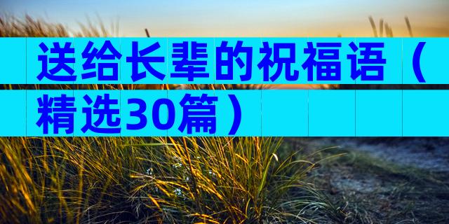 送给长辈的祝福语（精选30篇）