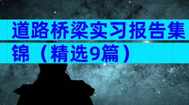 道路桥梁实习报告集锦（精选9篇）