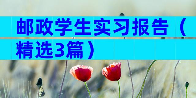 邮政学生实习报告（精选3篇）