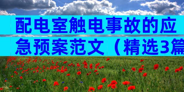 配电室触电事故的应急预案范文（精选3篇）