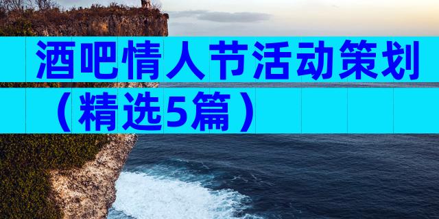 酒吧情人节活动策划（精选5篇）