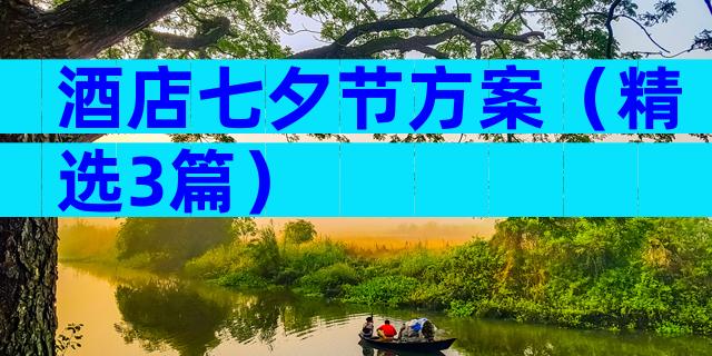 酒店七夕节方案（精选3篇）