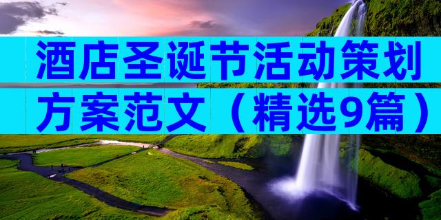 酒店圣诞节活动策划方案范文（精选9篇）
