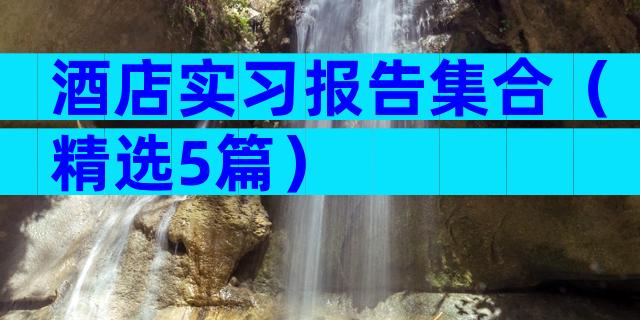 酒店实习报告集合（精选5篇）