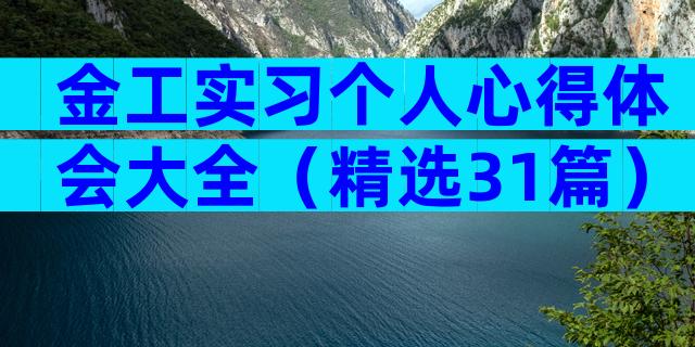 金工实习个人心得体会大全（精选31篇）