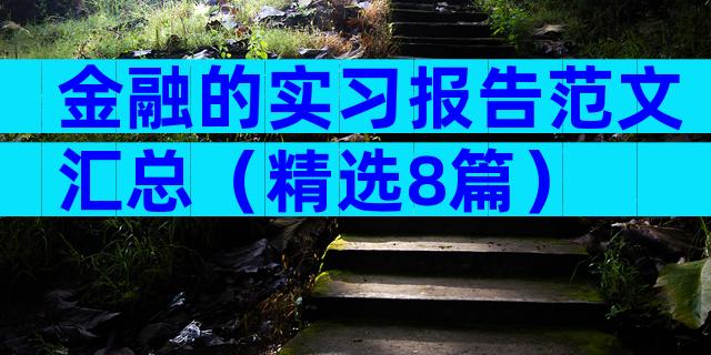 金融的实习报告范文汇总（精选8篇）