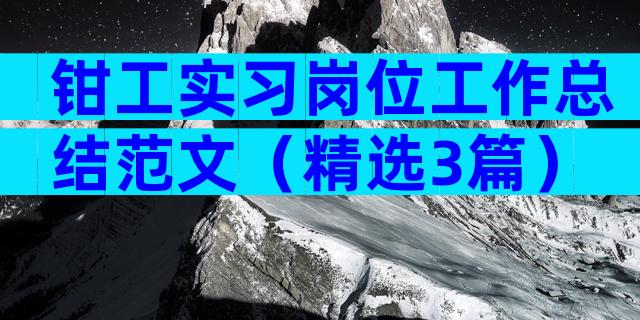 钳工实习岗位工作总结范文（精选3篇）