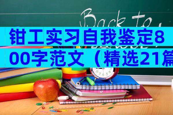 钳工实习自我鉴定800字范文（精选21篇）