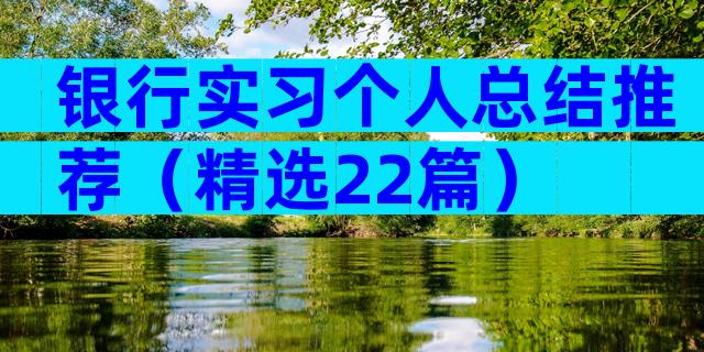 银行实习个人总结推荐（精选22篇）