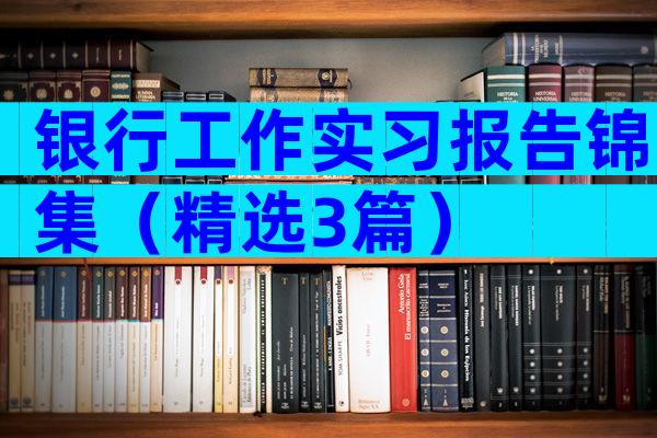 银行工作实习报告锦集（精选3篇）