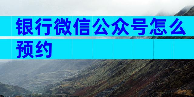银行微信公众号怎么预约