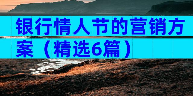 银行情人节的营销方案（精选6篇）