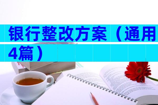 银行整改方案（通用4篇）