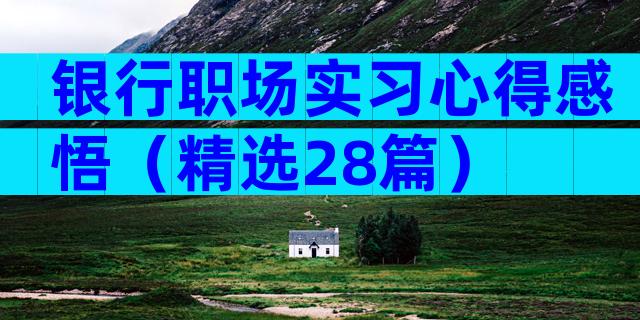 银行职场实习心得感悟（精选28篇）