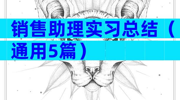 销售助理实习总结（通用5篇）