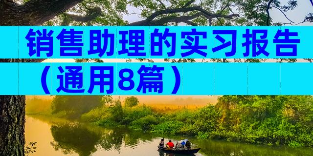销售助理的实习报告（通用8篇）