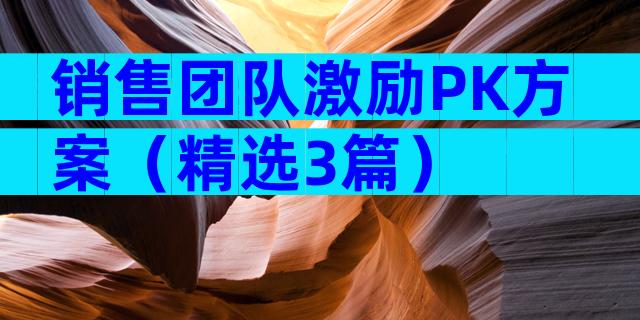 销售团队激励PK方案（精选3篇）
