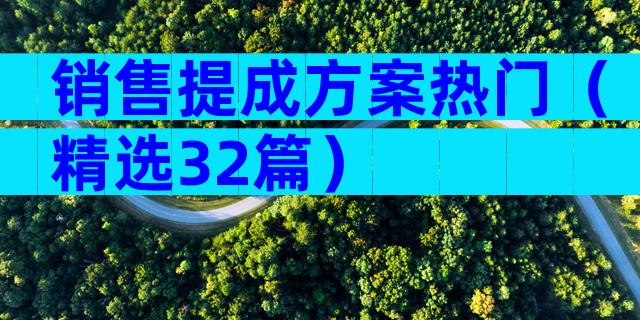 销售提成方案热门（精选32篇）