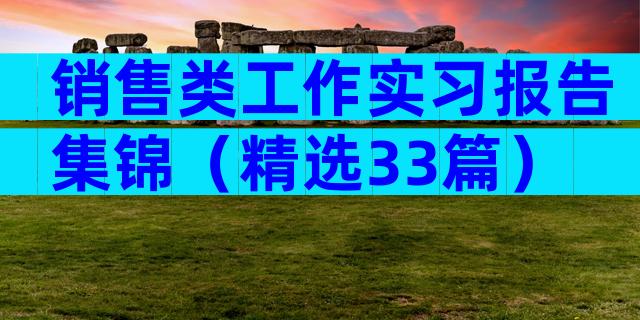 销售类工作实习报告集锦（精选33篇）