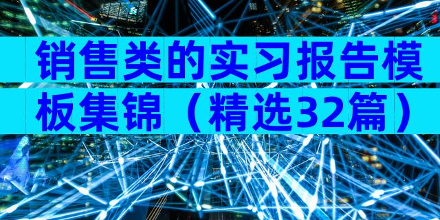 销售类的实习报告模板集锦（精选32篇）