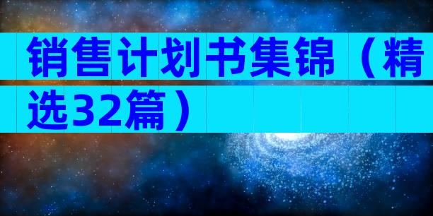 销售计划书集锦（精选32篇）