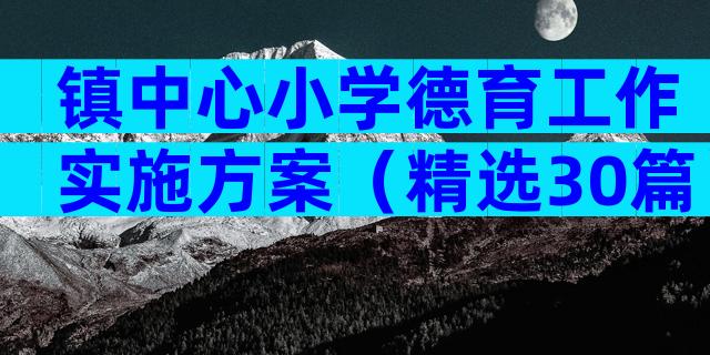 镇中心小学德育工作实施方案（精选30篇）
