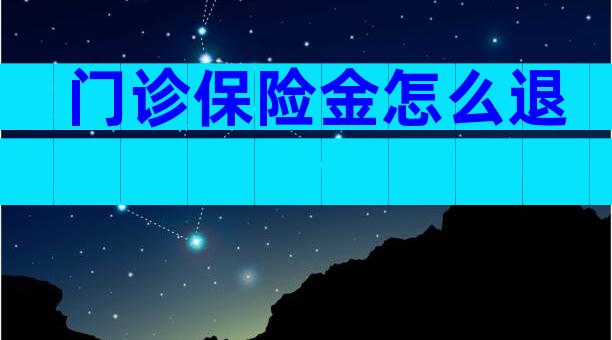 门诊保险金怎么退
