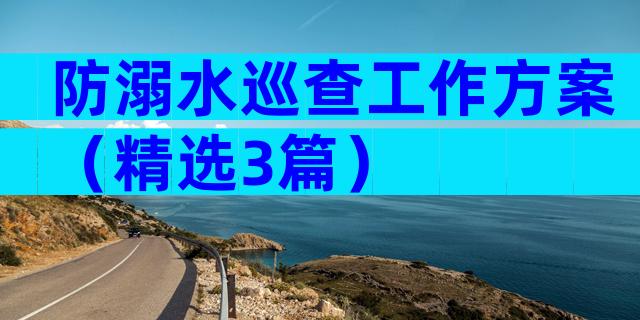 防溺水巡查工作方案（精选3篇）