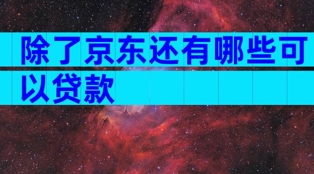除了京东还有哪些可以贷款