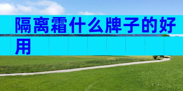 隔离霜什么牌子的好用