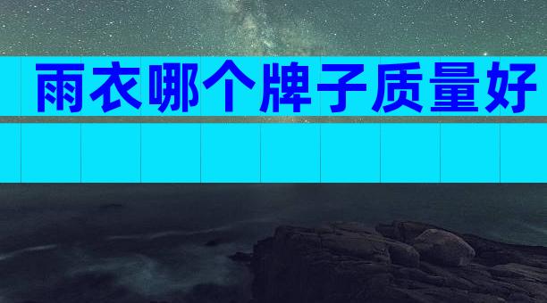 雨衣哪个牌子质量好